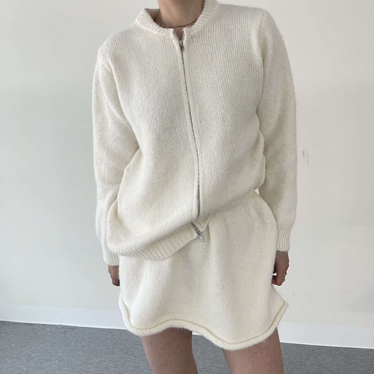 uni&amp;#x27;s room■3color ジップアップニットセットアップ ST-AW25-11