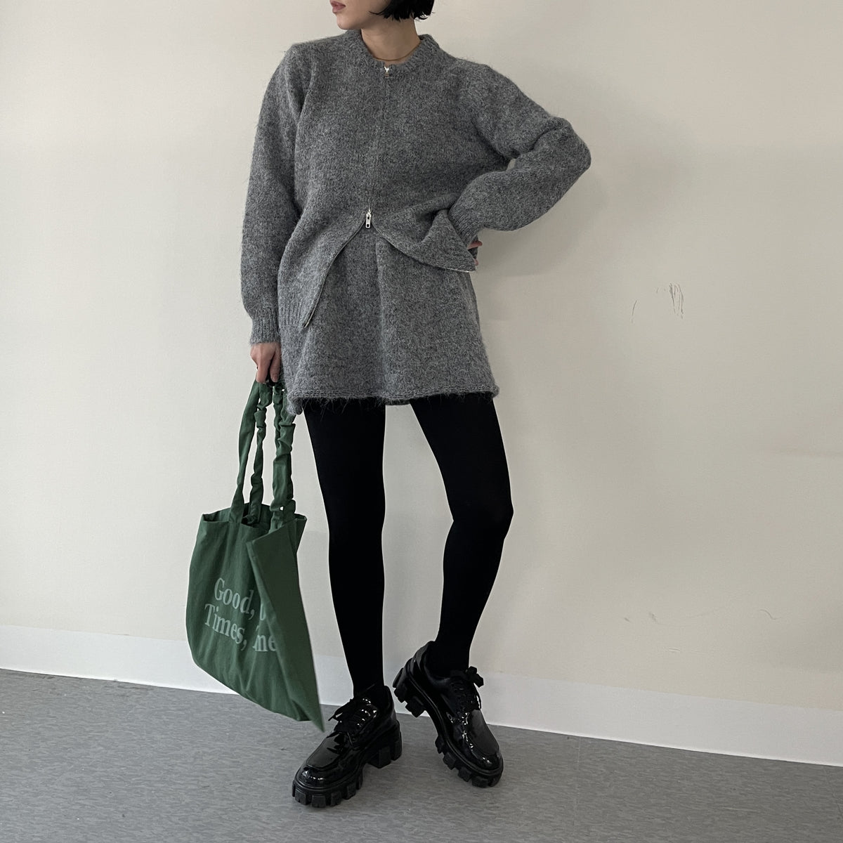 uni&amp;#x27;s room■3color ジップアップニットセットアップ ST-AW25-11
