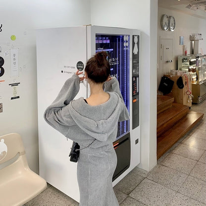 コーデュロイ パーカー マーメイドスカート セットアップ hr1798