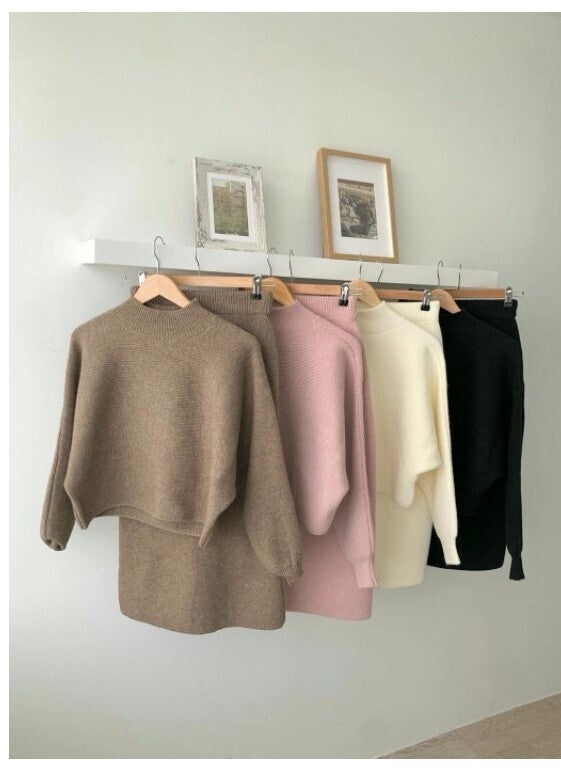 [Premium] 人気★ニット+スカートSET★SALE★